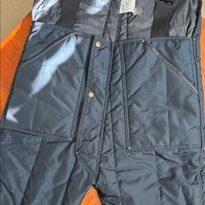 RefrigiWear Black Men's Insulated Overall for Cold Temperature. Made In USA